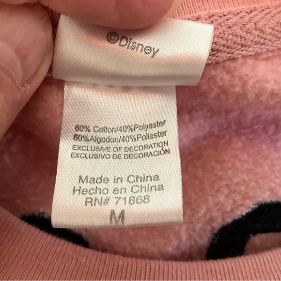 Disney VTG Alice Lost In Wonderland RARE Pink Sweatshirt Women’s M - Picture 6 of 6